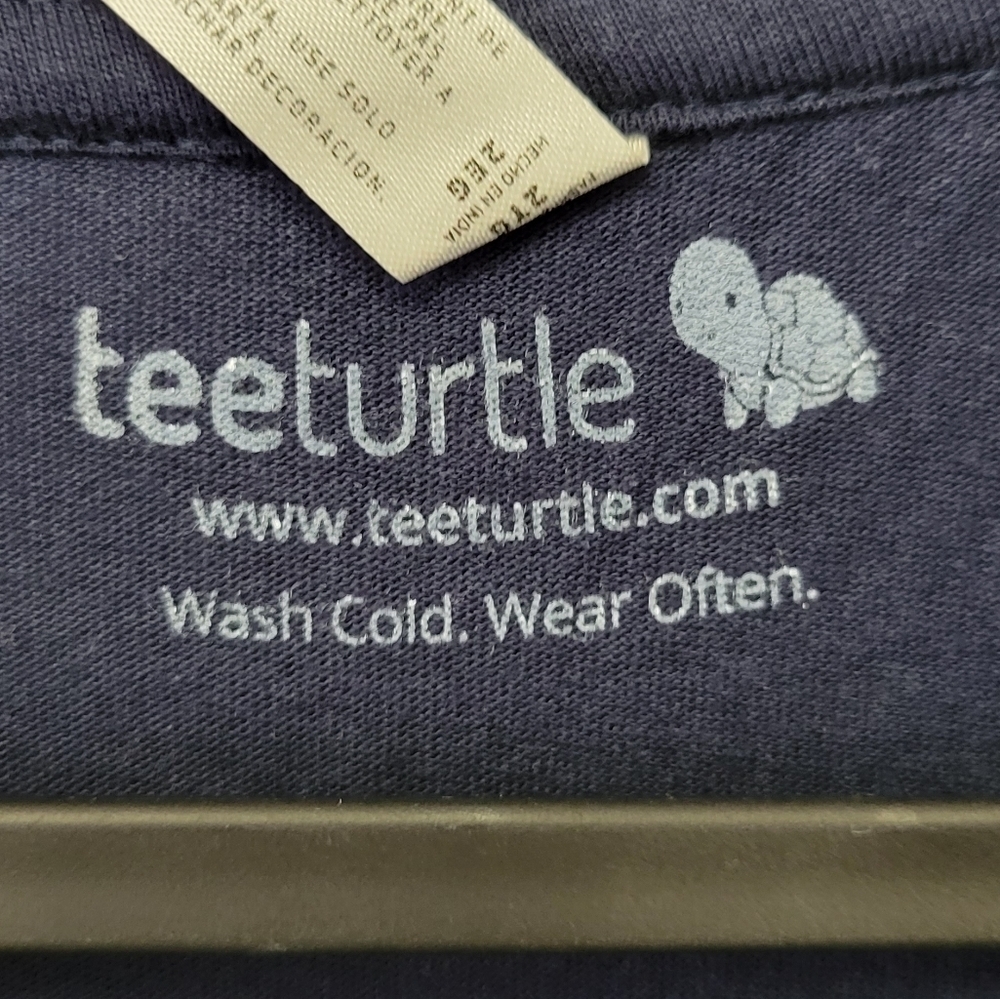 Teeturtle The powerful eagle graphic t-shirt Blue 2XL - Picture 4 of 8